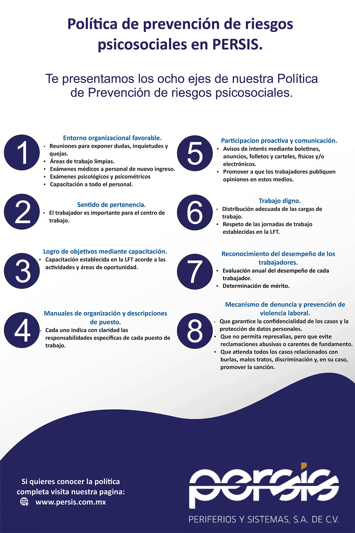 Política de Prevención de Riesgos Psicosociales de Pidasa, publicada como documento de una página conforme a la NOM-035-STPS-2018.
